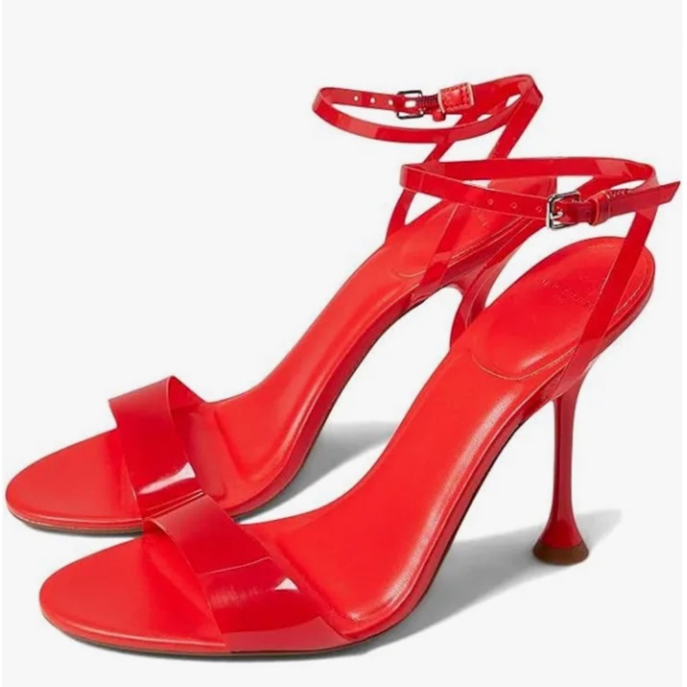 Marc Fisher Calisty Red Strappy Heeled Sandal - Picture 2 of 9